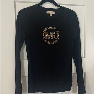 Michael Kors Black long sleeve with Gold Accents
